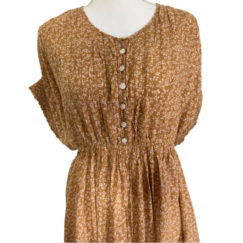 Free People One Fine Day Ditsy Floral Babydoll Mini Dress